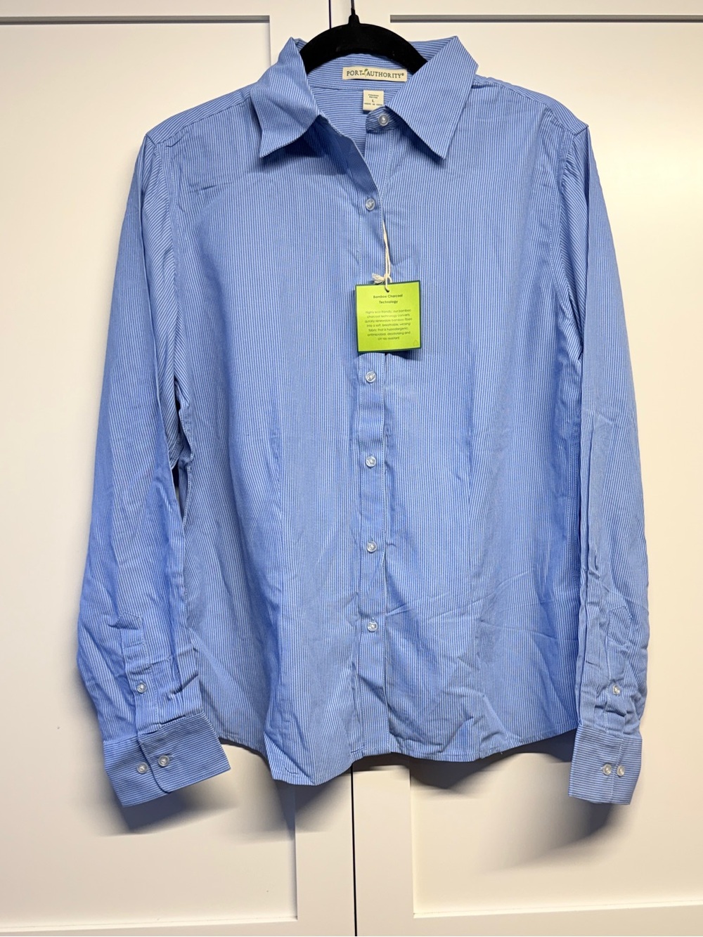 Port Authority Light Blue Woman’s Button-Down Dress Shirt
